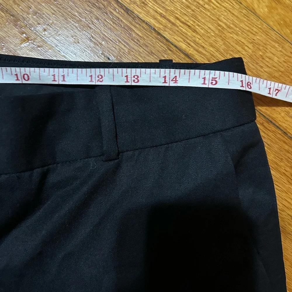 J Crew Pants Womens 6 Black Ankle Flat Front 100% Wool Light Weight City Fit